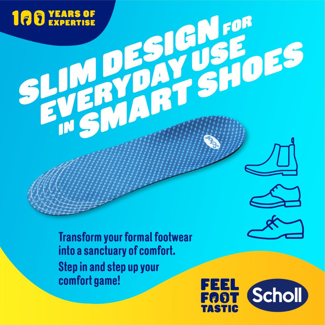Scholl GelActiv Casual Comfy Feet Insoles Large (UK 7–12) informative graphic