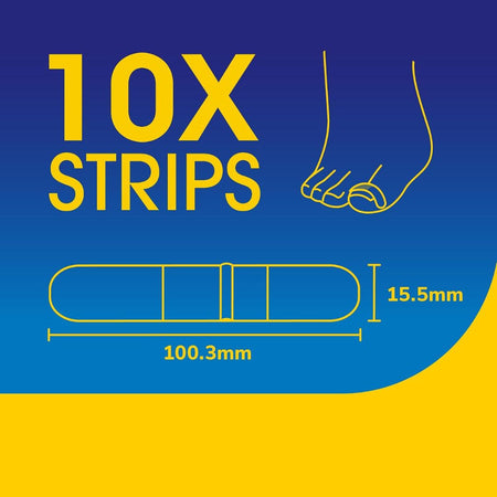 Dr. Scholl's Ingrown Toenail Pain Relief Strips product size graphic