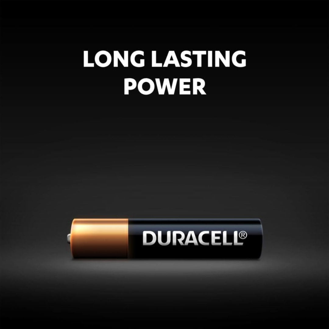 Duracell Plus Batteries 'Long lasting power, graphic
