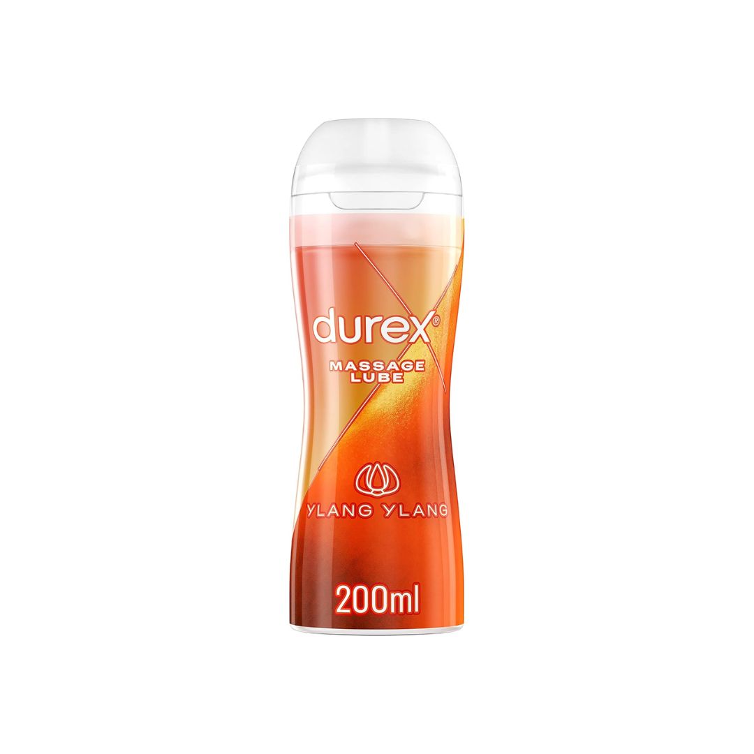 Durex Ylang Ylang Massage Lube 200ml on a white background