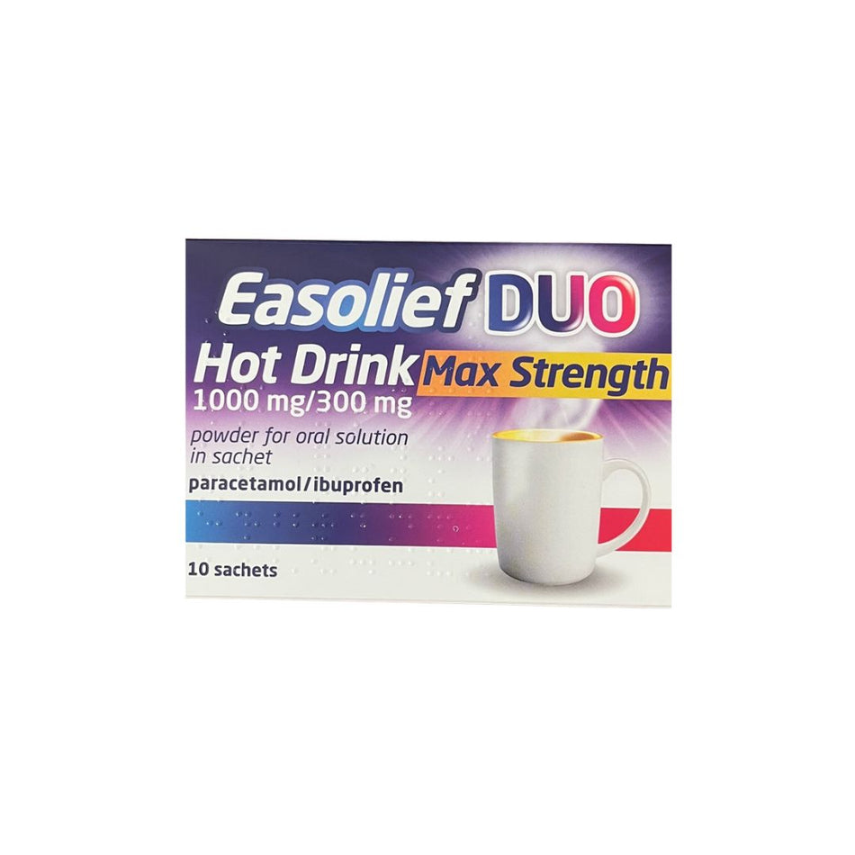 Easolief DUO Hot Drink Max Strength 1000mg/300mg 10 Sachets