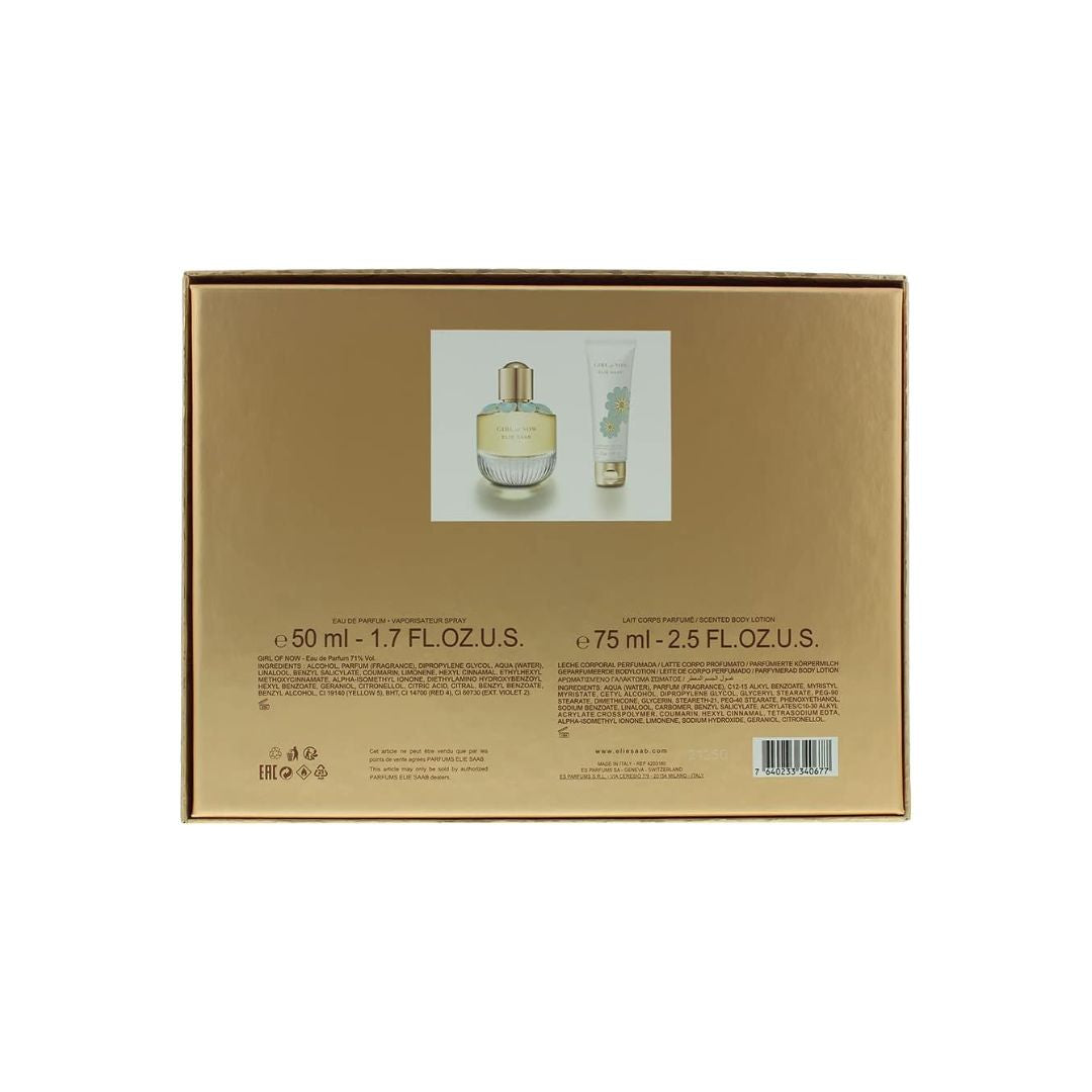 Elie Saab Girl of Now Gift Set (rear angle) on a white background