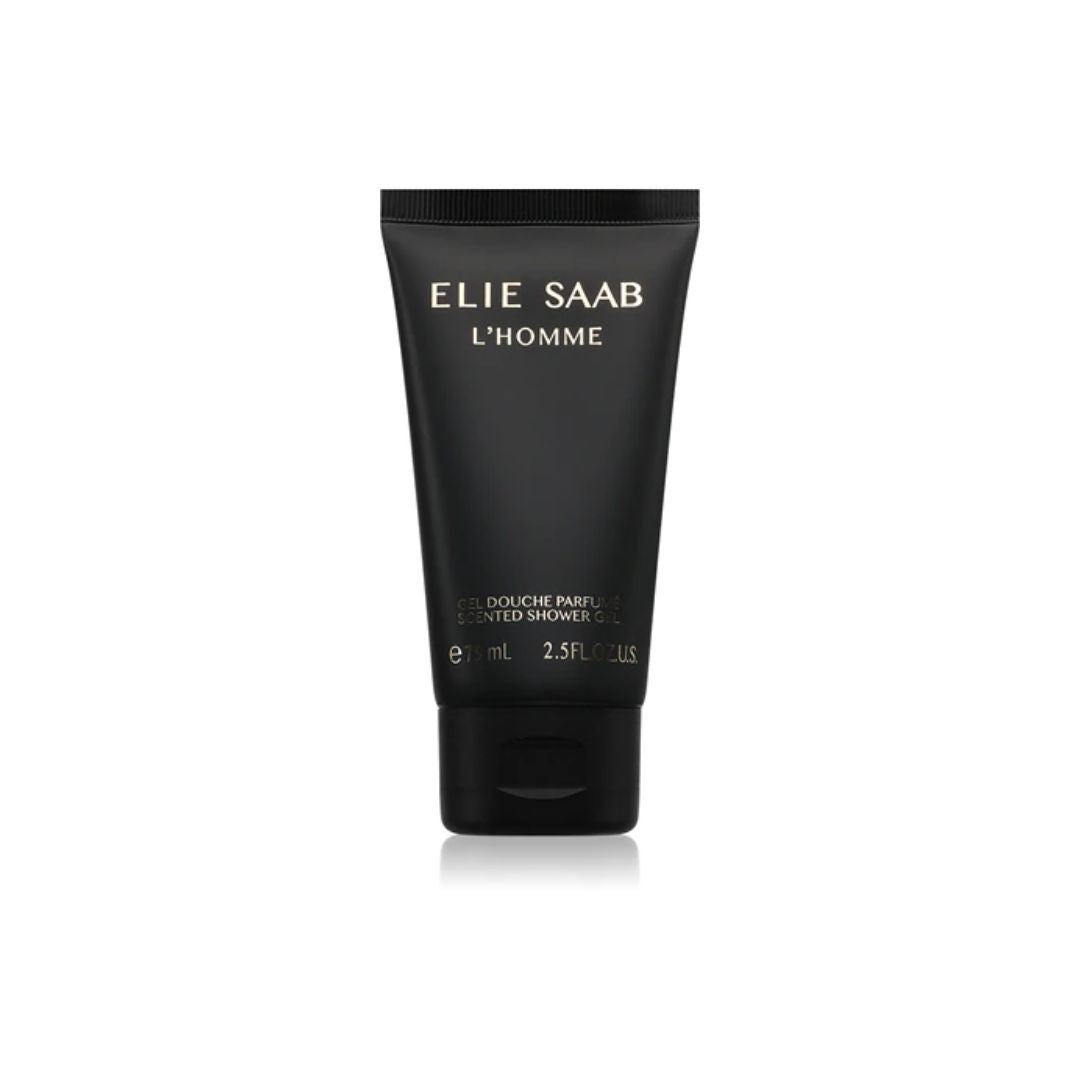 Elie Saab L’Homme Eau de Parfum scented shower gel on a white background