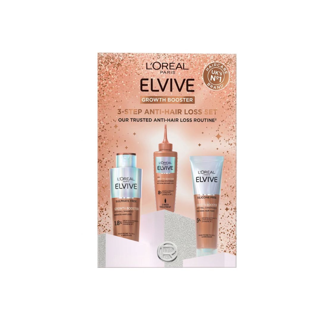 L’Oréal Paris Elvive Growth Booster Gift Set on a white background