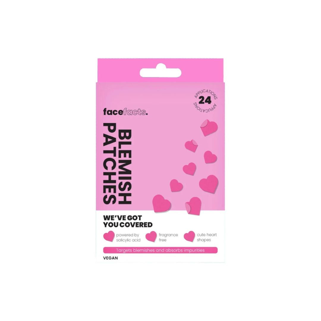 Face Facts Blemish Patches Hearts (24 Pack) packaging on a white background