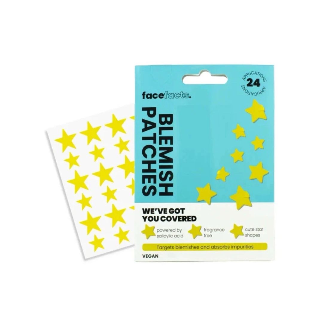 Face Facts Star Blemish Patches (24 Pack) packaging and product on a white background