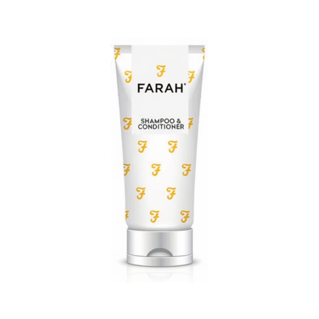 Farah Shampoo and Conditioner on a white background