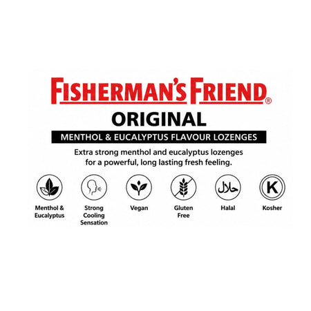 Fisherman's Friend Original Lozenges - product information on a white back