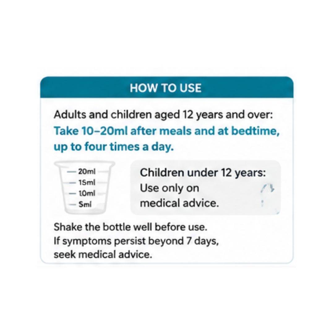 Gaviscon Liquid Aniseed Oral Suspension 'HOW TO USE' graphic