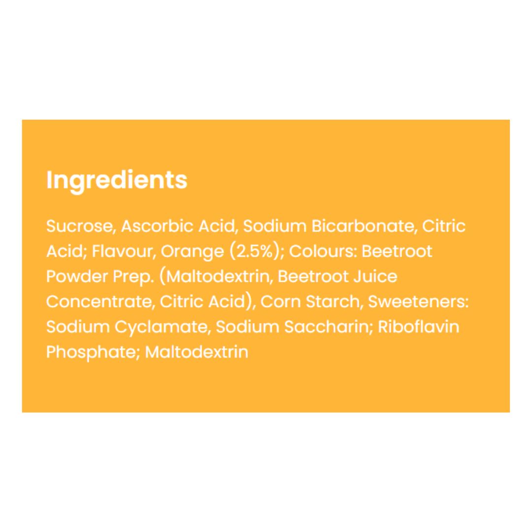 HalibOrange Effervescent Vitamin C Tablets Ingredients Lis