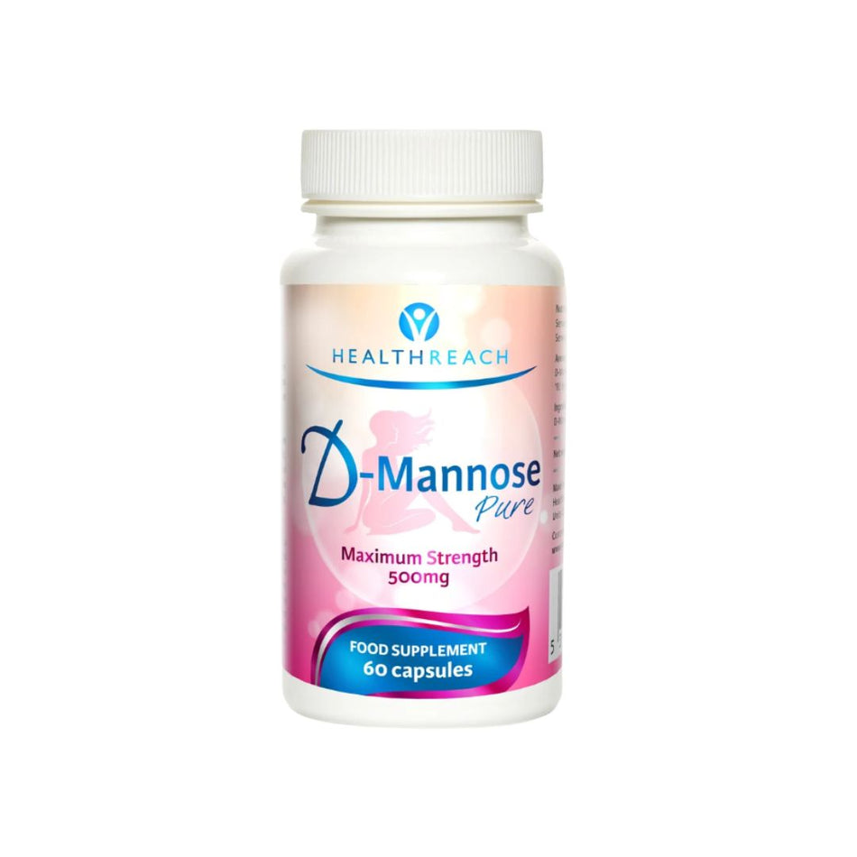 Healthreach D-Mannose 500mg 60 Capsules Container