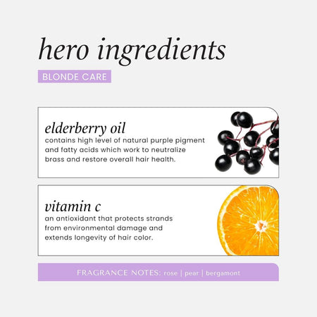 HASK Blonde Care 5-in-1 Leave-In Spray 'hero ingredients' graphic