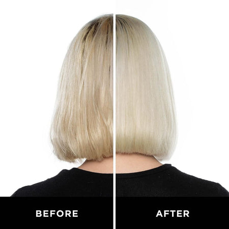 HASK Blonde Care 5-in-1 Leave-In Spray Before and After images