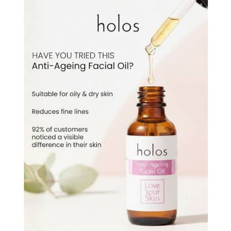 Holos Anti-Ageing Facial Oil informative graphic