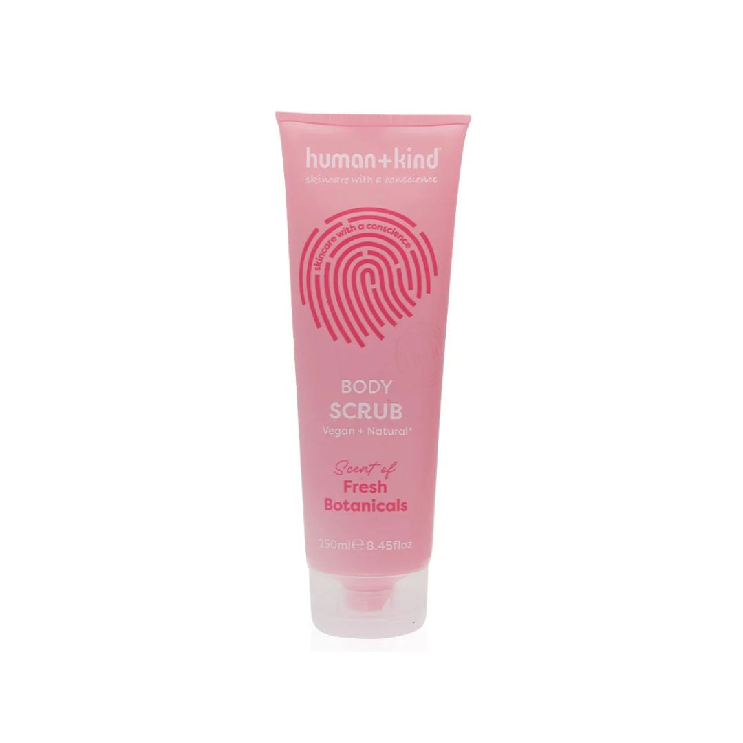 Human+Kind Fresh Botanicals Body Scrub 250ml on a white background