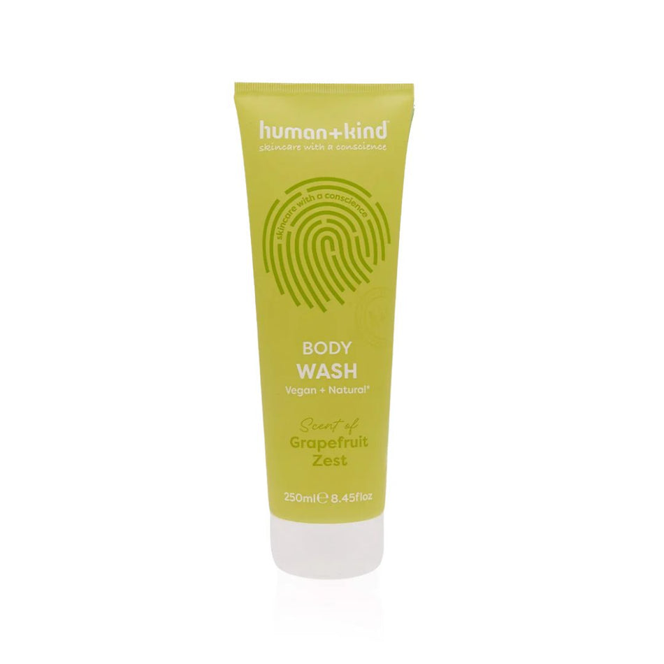 Human+Kind Grapefruit Zest Body Wash 250ml on a white background