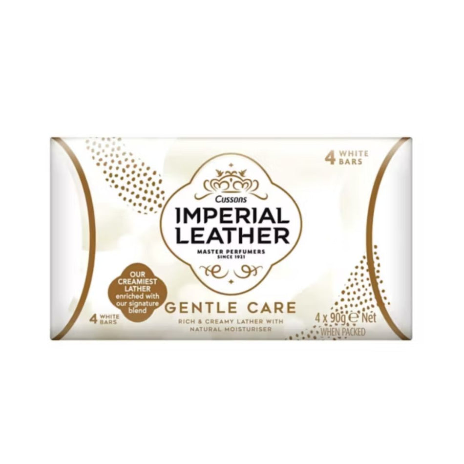 Imperial Leather Gentle Care Soap 4 Bars packaging on a white background