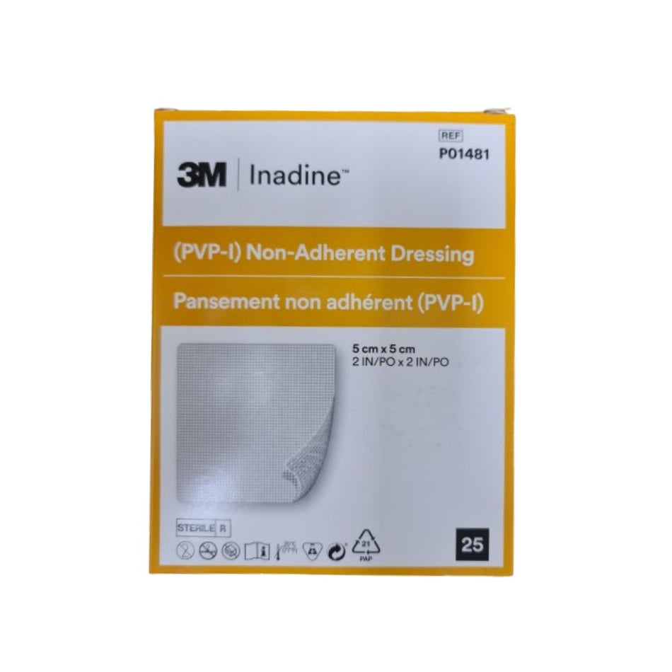 Inadine Non Adherent Dressing 5 x 5cm x 1 dressing