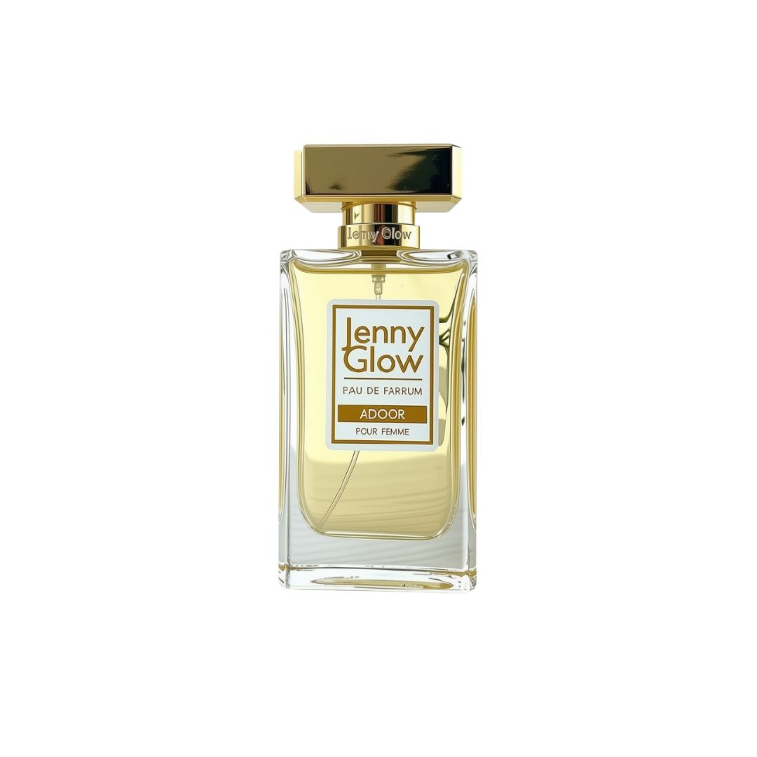 Jenny Glow Adoor Eau de Parfum Pour Femme 80ml bottle on a white background