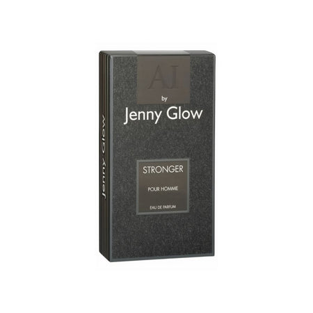 Jenny Glow Stronger Pour Homme Eau de Parfum packaging on a white background