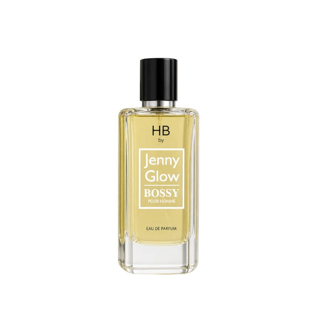 Jenny Glow Bossy Pour Homme Eau de Parfum 80ml bottle on a white background