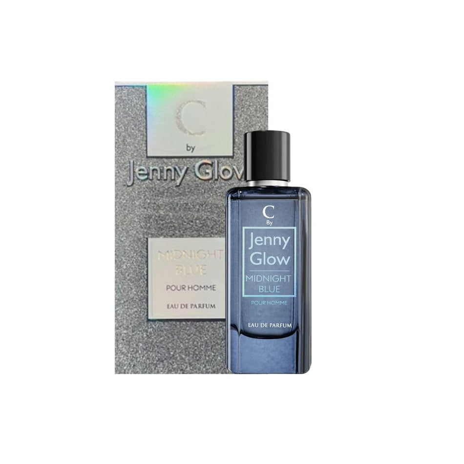 Jenny Glow Midnight Blue Pour Homme Eau De Parfum 80ml on a white background