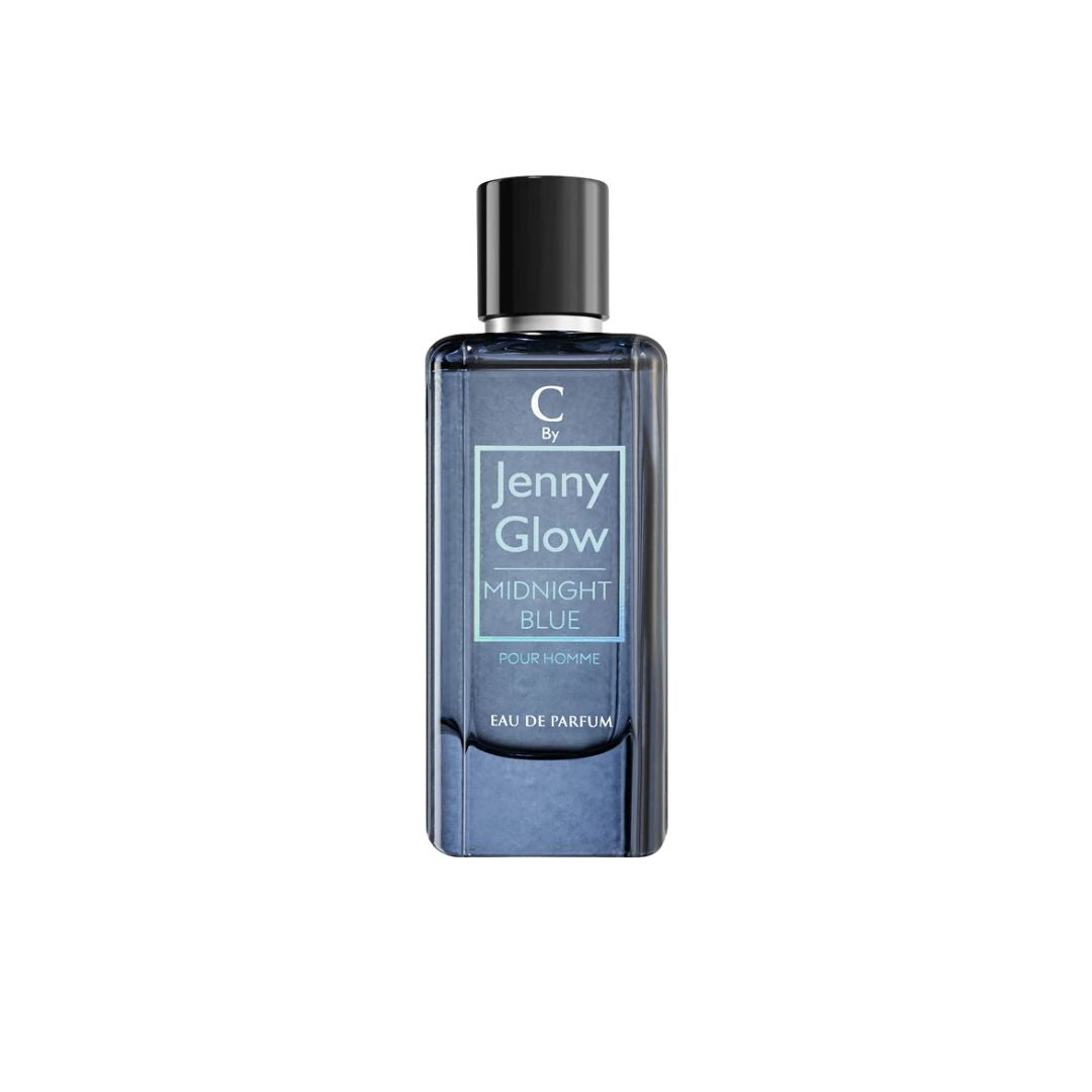 Jenny Glow Midnight Blue Pour Homme Eau De Parfum 80ml on a white background