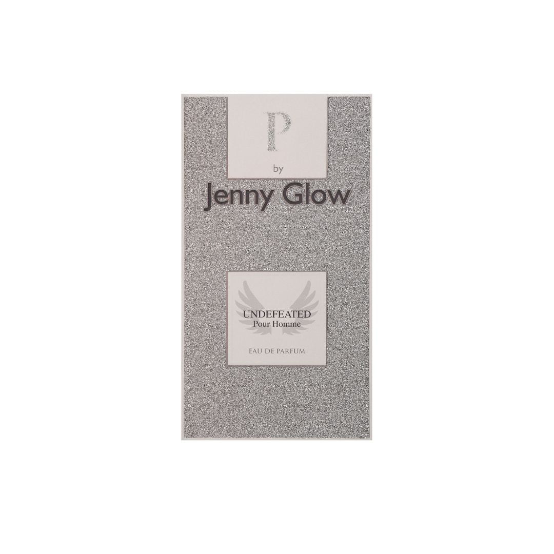 Jenny Glow Undefeated Pour Homme Eau de Parfum 80ml packaging on a white background