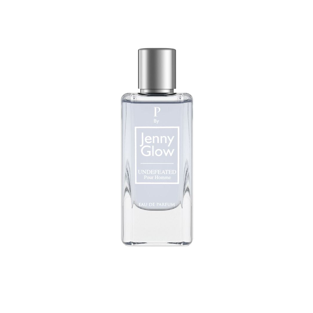 Jenny Glow Undefeated Pour Homme Eau de Parfum 80ml bottle on a white background