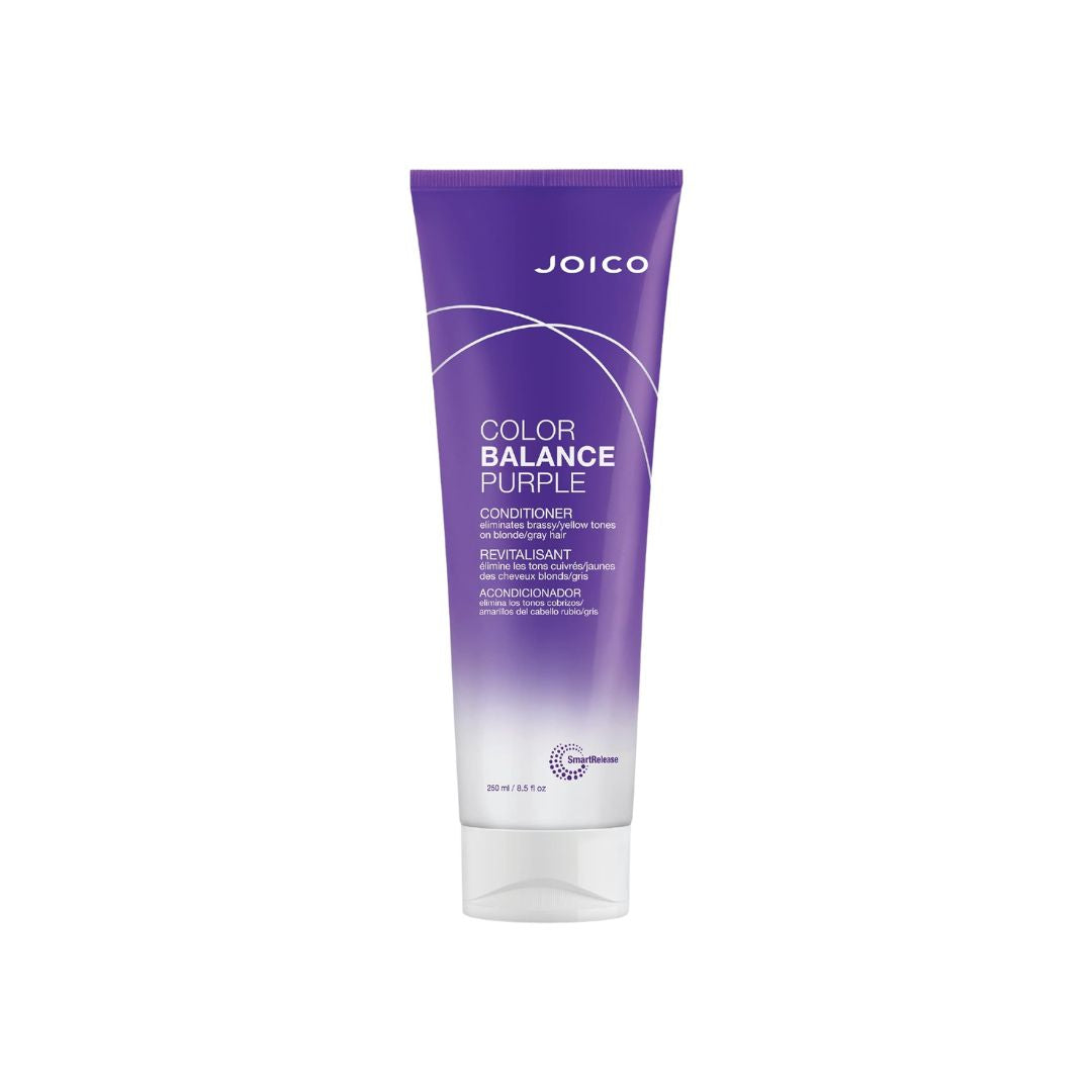Joico Color Balance Purple Conditioner container on a white background