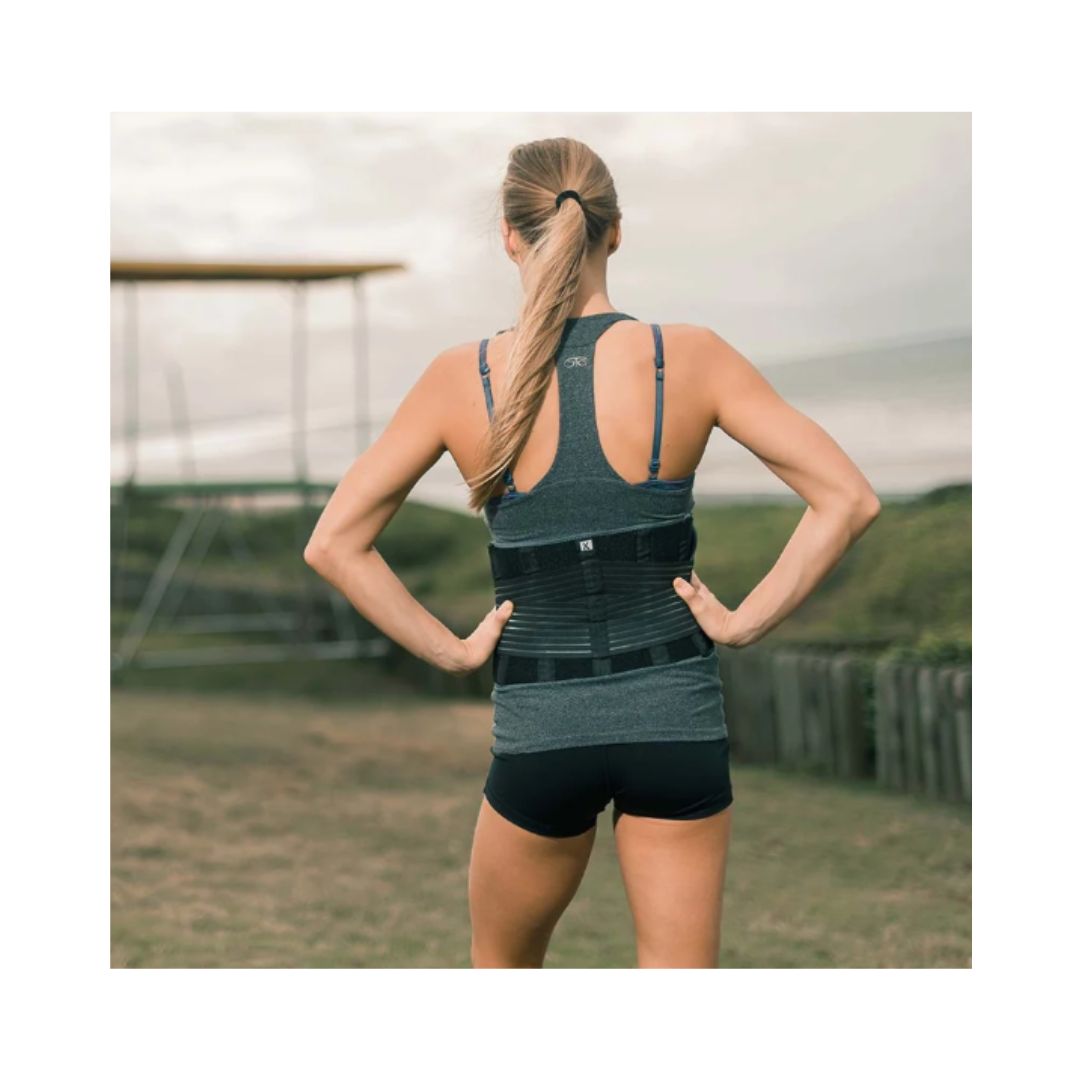 Woman wearing Kedley Neoprene Back Support