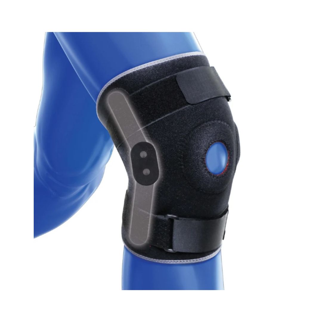 Kedley Hinged Knee Support on a blue mannequin