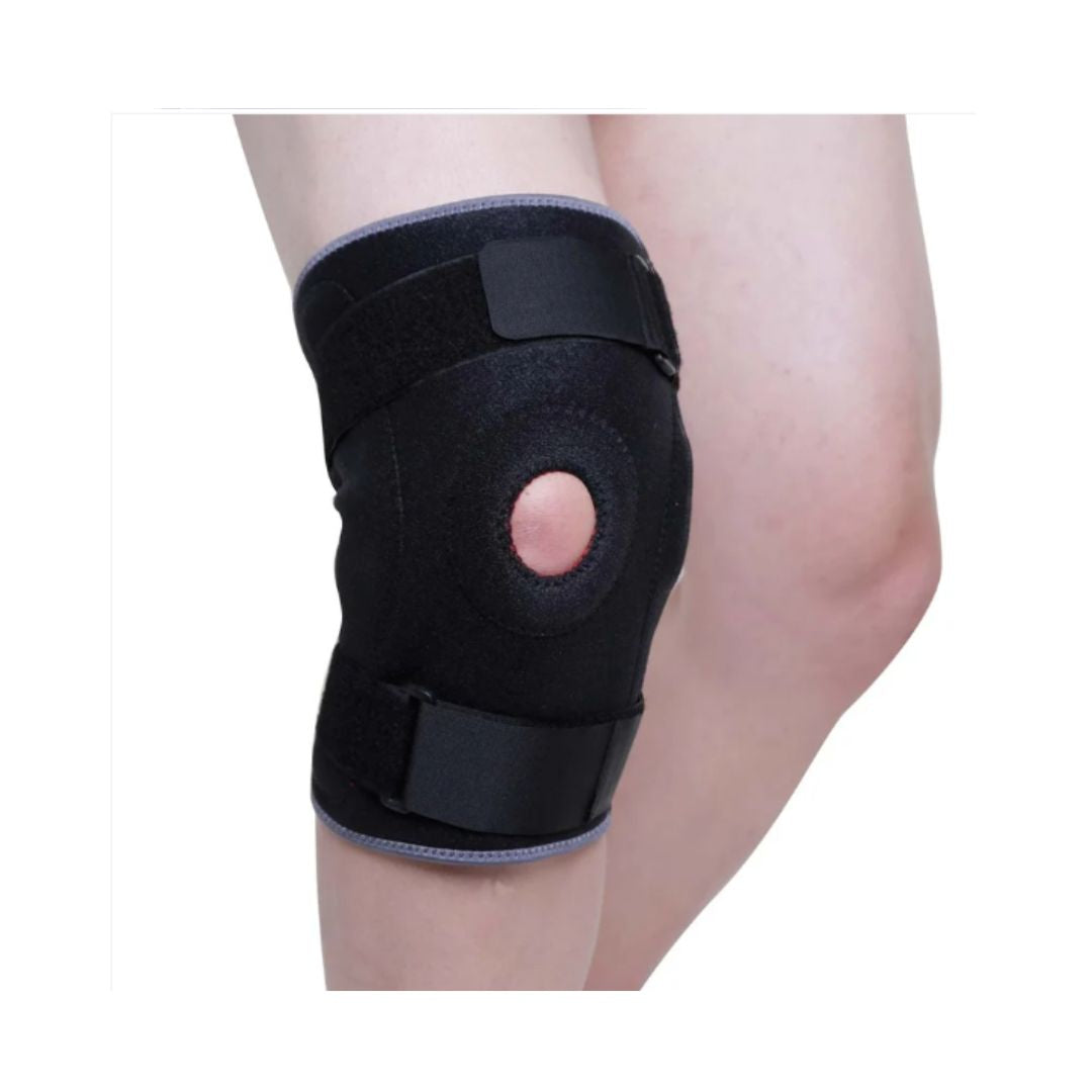 Kedley Hinged Knee Support on a mans knee