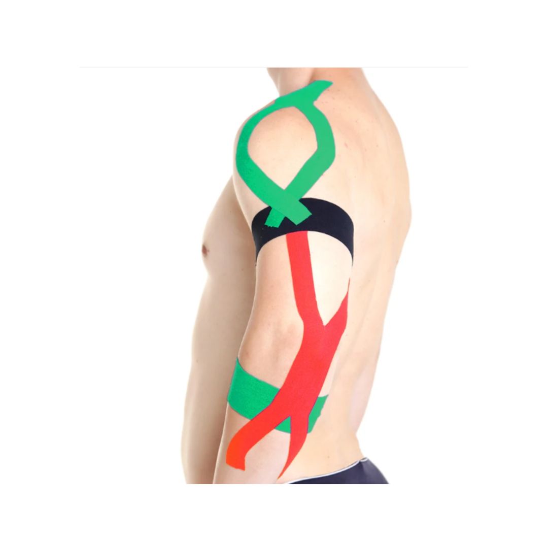 kedley kinesiology tape on arm