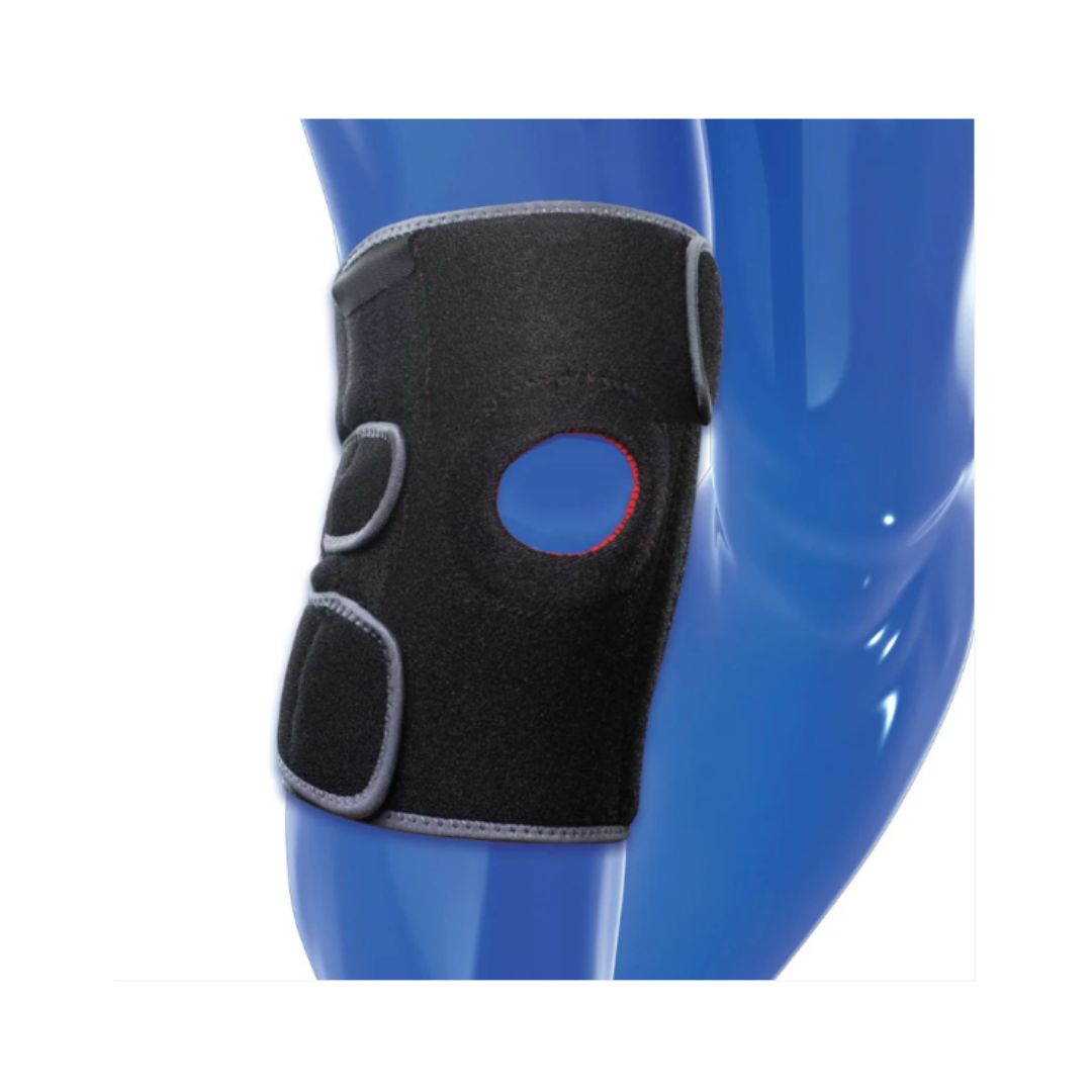 kedley knee stabilizer on blue mannequin