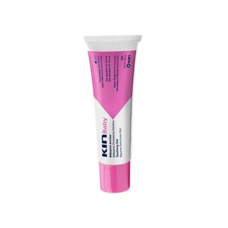 A squeeze tube of KIN baby Ointment with a pink and white design, shown on a plain white background.