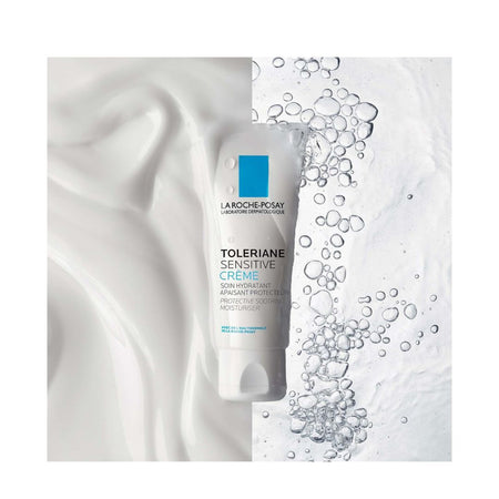 La Roche-Posay Toleriane Sensitive Crème 40ml submerged under water graphic
