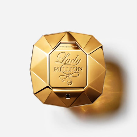 Paco Rabanne Lady Million Eau de Parfum 30ml on a grey background