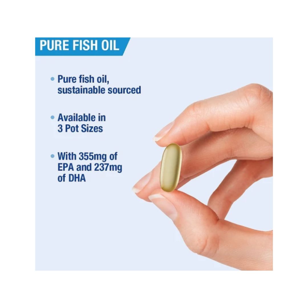 Lamberts Pure Fish Oil 1100mg Capsules benefits graphic