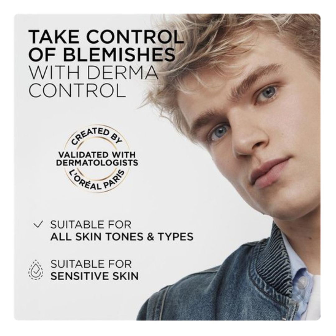 L'Oréal Men Expert Derma Control Purifying Gel Cleanser 'TAKE CONTROL OF BLEMISHES' image