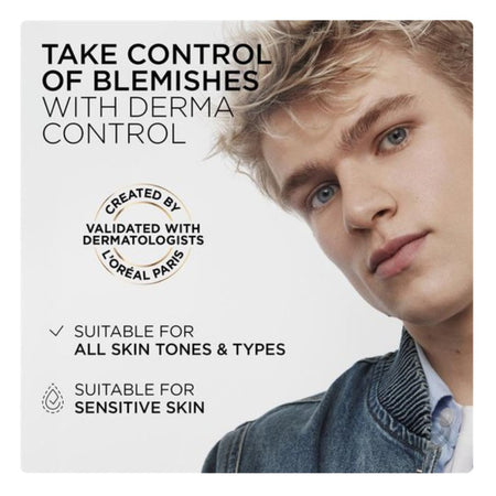L'Oréal Men Expert Derma Control Purifying Gel Cleanser 'TAKE CONTROL OF BLEMISHES' image