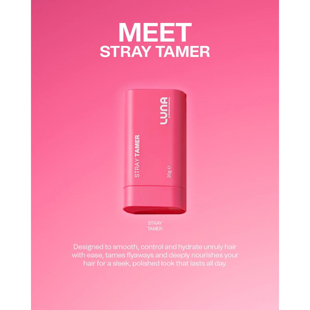 Luna The Style Edit Gift Set - stray tamer informative graphic on a pink background