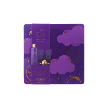 The Luxury Bathing Company Lavender Luxury Bathing Giftset on a white background