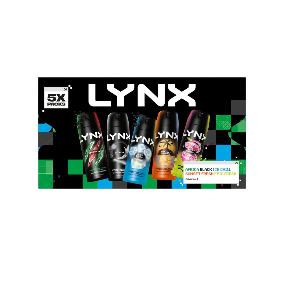 Lynx Fragrance Edition 5 Piece Gift Set on a white background