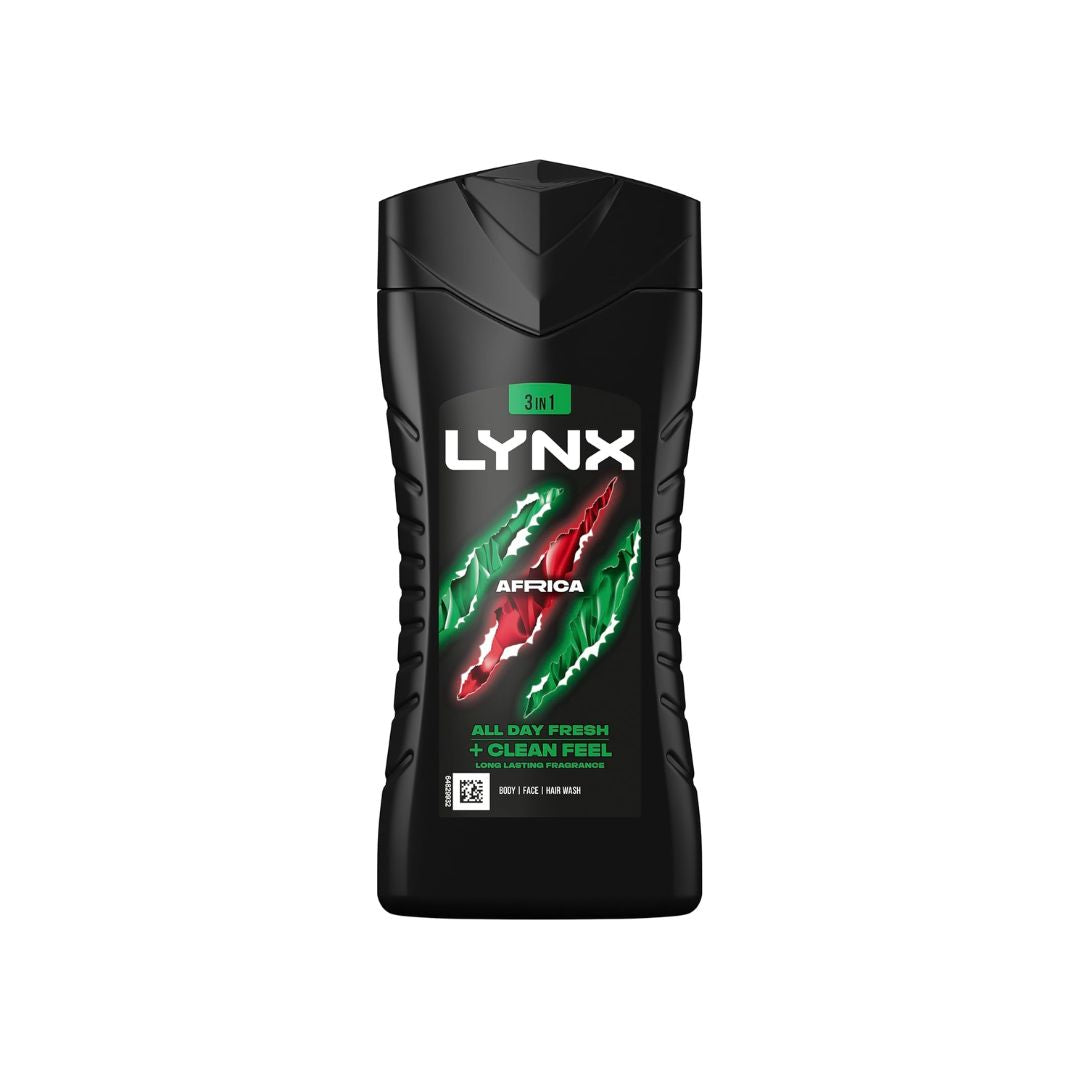 Lynx Africa 3-in-1 Body Wash 225ml on a white background