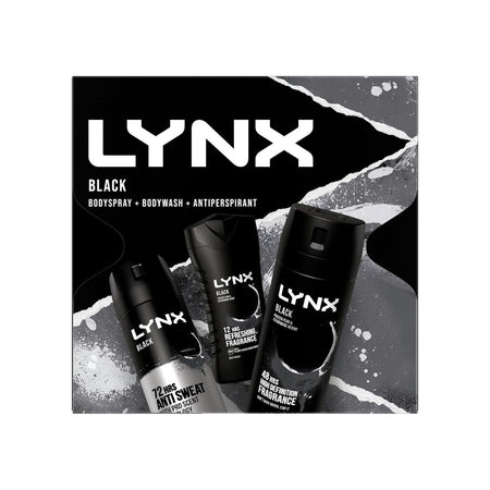 Lynx Black Trio Giftset on a white background