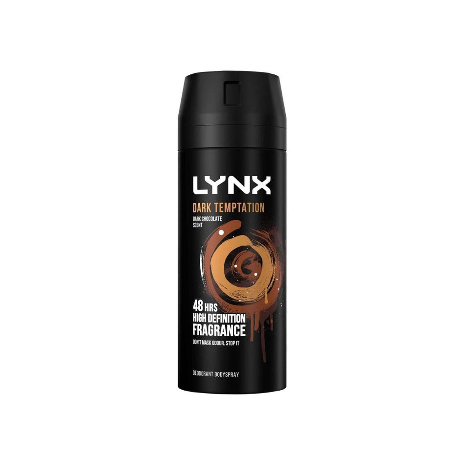 Lynx Dark Temptation Deodorant Body Spray 150ml on a white background