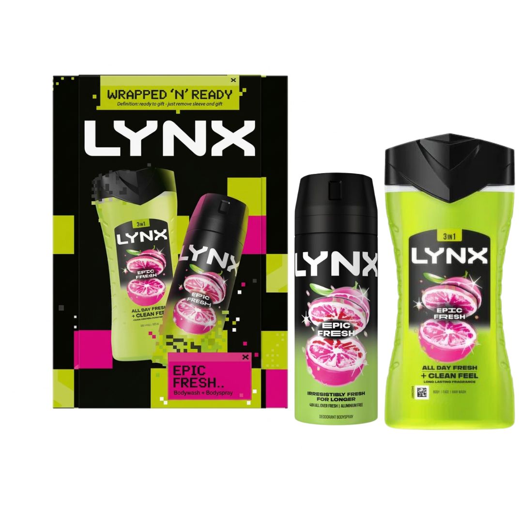 Lynx Epic Fresh Wrapped ’N Ready Gift Set on a white background