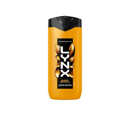 Lynx Fine Fragrance Black Vanilla body wash on a white background