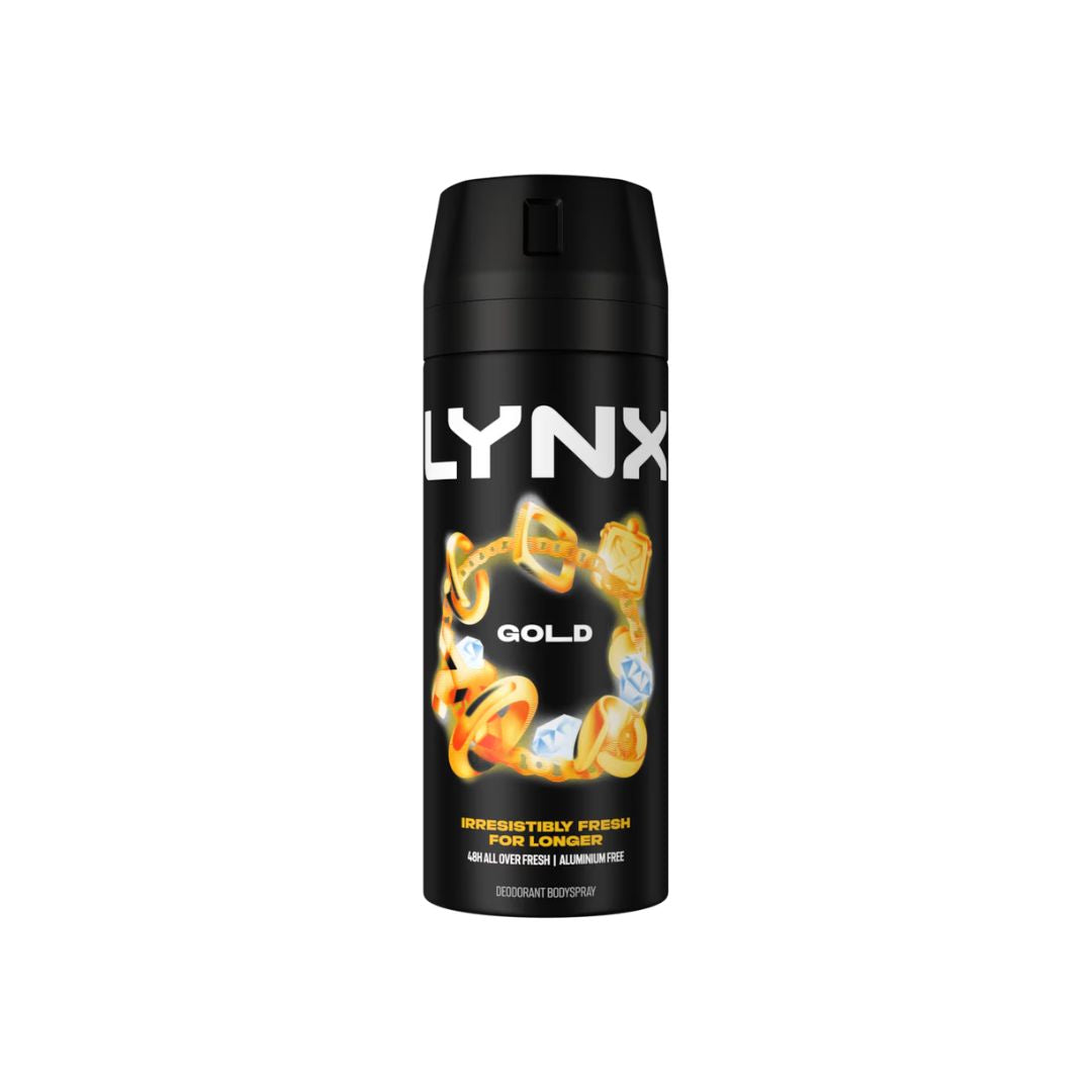 Lynx Gold Deodorant Body Spray 150ml on a white background